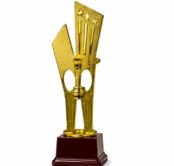 Karate Trophy Gold Finish Star Design Martial Arts Award 41 cm