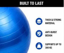 AL FALAH Anti-Burst Exercise Gym Ball with Foot Pump