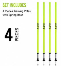 AI Falah PVC Spring Base Pole 150 cm, Neon Green