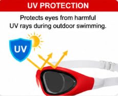 AL FALAH Swimming Goggles for Men & Women, Adult Swim Goggles, Comfortable Anti-Fog Swimming Goggles with Adjustable Strap for Pool, Training & Swimming