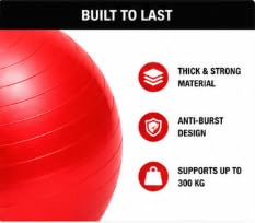 AL FALAH Anti-Burst Exercise Gym Ball with Foot Pump