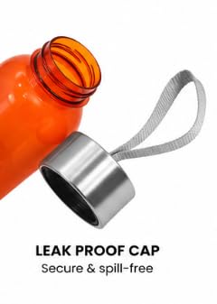Sports Water Bottles Pack of 6 with Carrying Strap