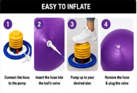AL FALAH Anti-Burst Exercise Gym Ball with Foot Pump