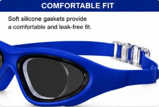 AL FALAH Swimming Goggles for Men & Women, Adult Swim Goggles, Comfortable Anti-Fog Swimming Goggles with Adjustable Strap for Pool, Training & Swimming