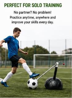 Football Kick Back Solo Training Rebound Trainer Adjustable Arm