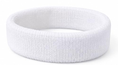 Sports Headband Soft Cotton Sweat Band for Gym & Running black