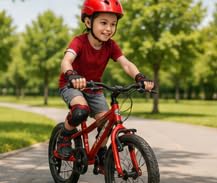 Kids Cycle Knee and Hand Guard Set, Safe and Durable Red
