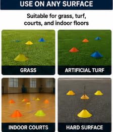 LL Sports Training Disc Cone Set Multi-Color with Carry Handle