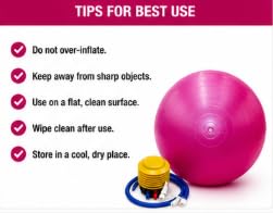 AL FALAH Anti-Burst Exercise Gym Ball with Foot Pump