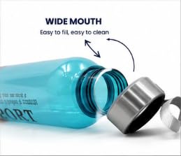 Sports Water Bottles Pack of 6 with Carrying Strap