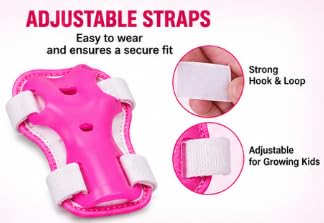 Kids Cycle Knee and Hand Guard Set, Safe and Durable Red