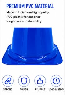 Training Cone Blue 30cm Heavy-Duty PVC Sports Cone Pack of 6