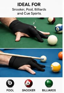 Black Billiard Snooker Three-Finger Glove Pack of 12