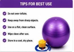 AL FALAH Anti-Burst Exercise Gym Ball with Foot Pump