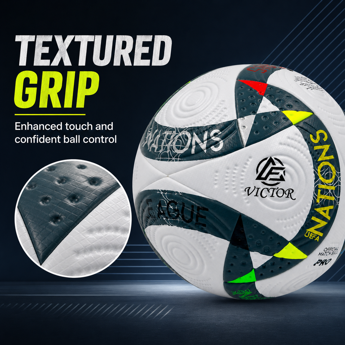 Victor UEFA Grip Football – Size 5