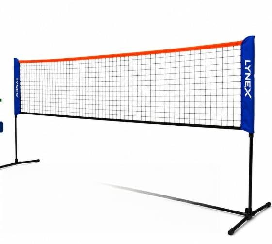 LYNEX Badminton Post Net Set, 3 Meter, Steel Posts with Carry Bag