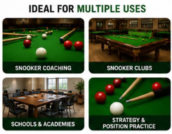 Al Falah 22-Piece Snooker Half Ball Training Set with Resin Balls