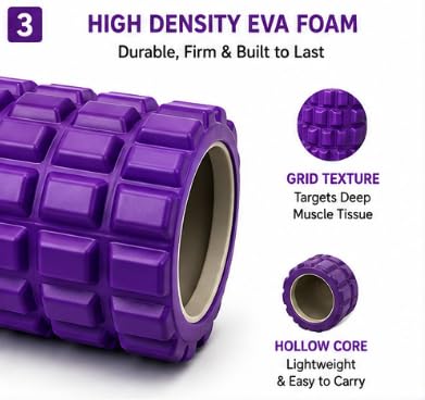 AL FALAH EVA Foam Roller 45CM & 35CM for Muscle Recovery