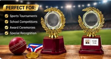 Champion Award Trophy with Crystal Globe, 17 cm