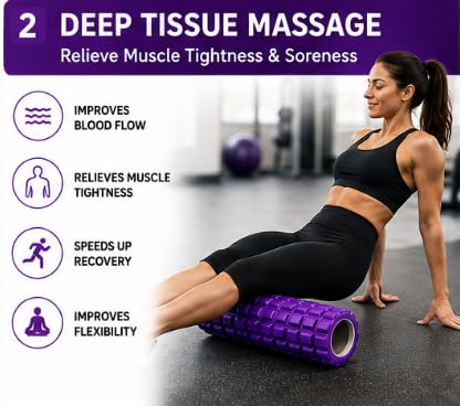 AL FALAH EVA Foam Roller 45CM & 35CM for Muscle Recovery