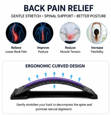 Lumbar Back Stretcher for Lower Back Pain Relief & Posture