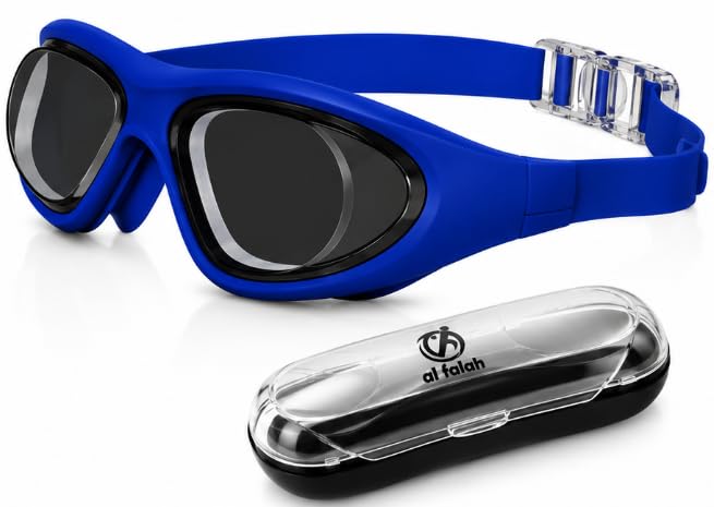 AL FALAH Swimming Goggles for Men & Women, Adult Swim Goggles, Comfortable Anti-Fog Swimming Goggles with Adjustable Strap for Pool, Training & Swimming