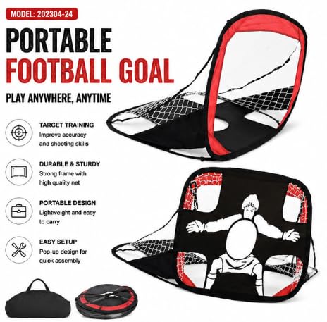 Portable Football Goal Foldable Pop-Up for Shooting Training