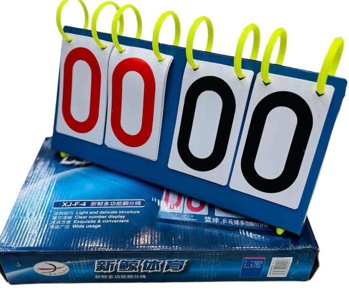 Al Falah Portable Flip Scoreboard 4 Digit Manual Score Keeper