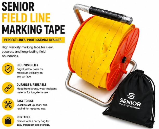 CBF Sports Equipment Field Line Marking Tape Set 100m Yellow