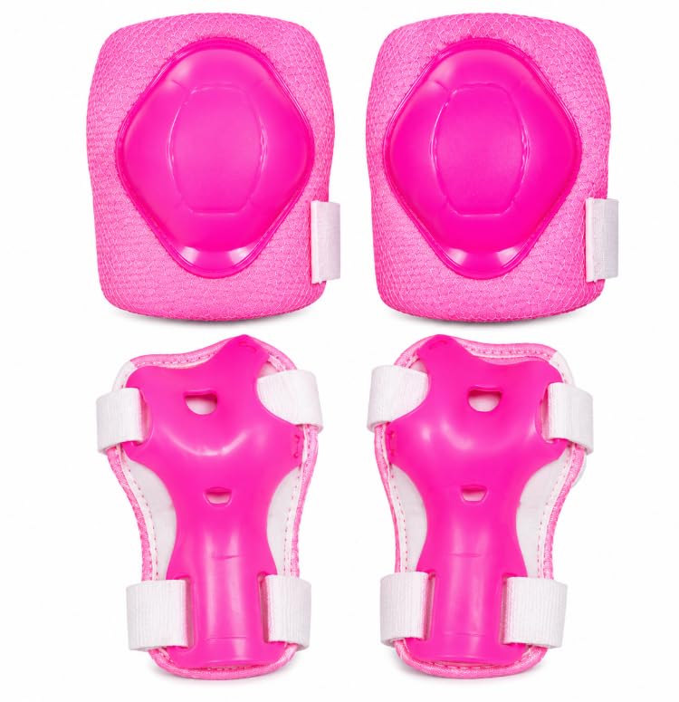 Kids Cycle Knee and Hand Guard Set, Safe and Durable Red