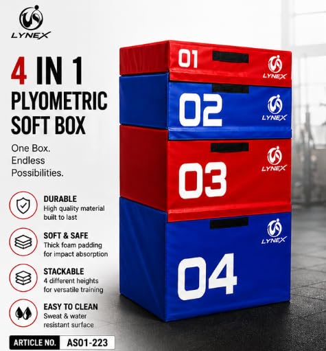 Lynex 4 in 1 Plyometric Soft Box, 15/30/45/60 cm