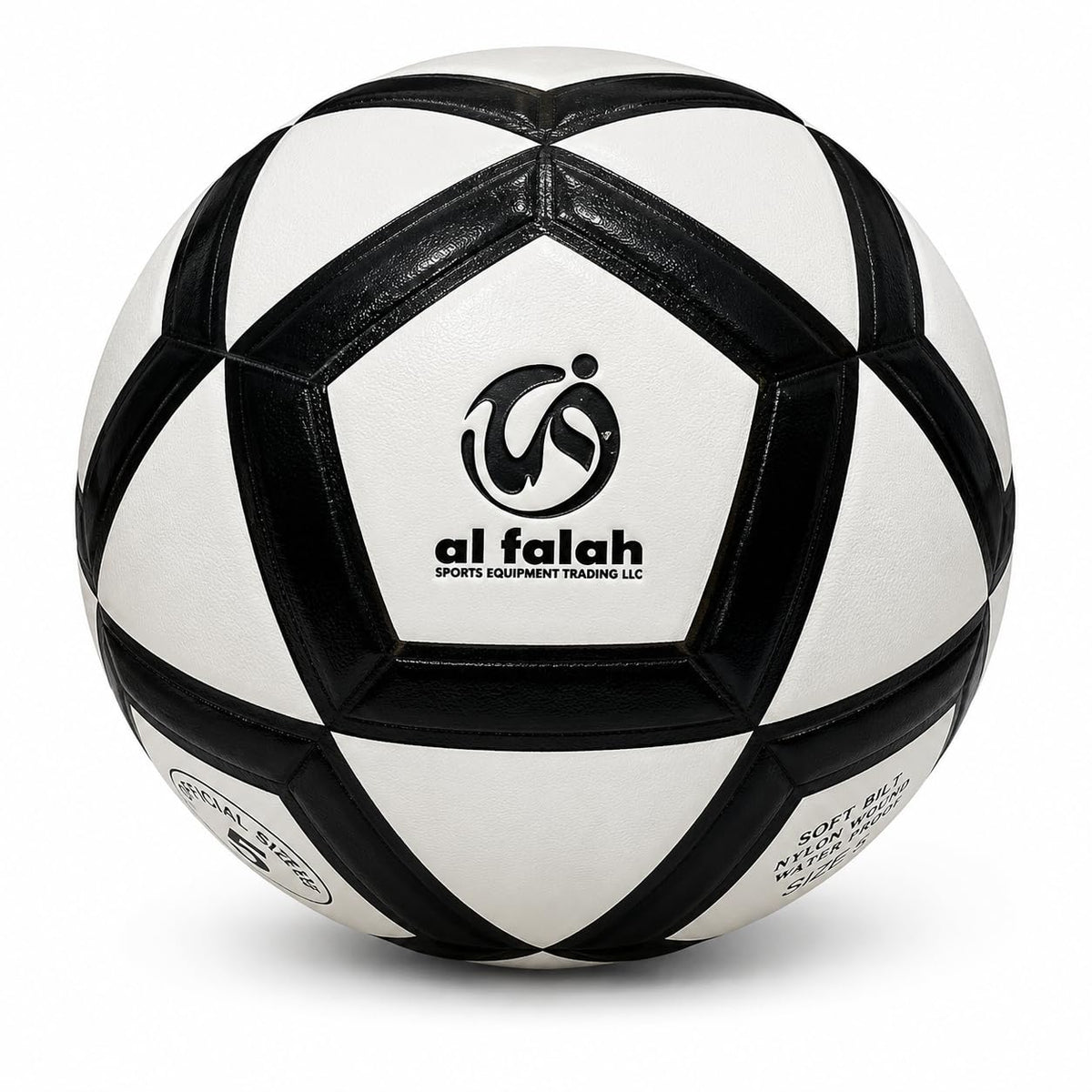 Al Falah Size 5 Football Mikasa FX Model Black & White