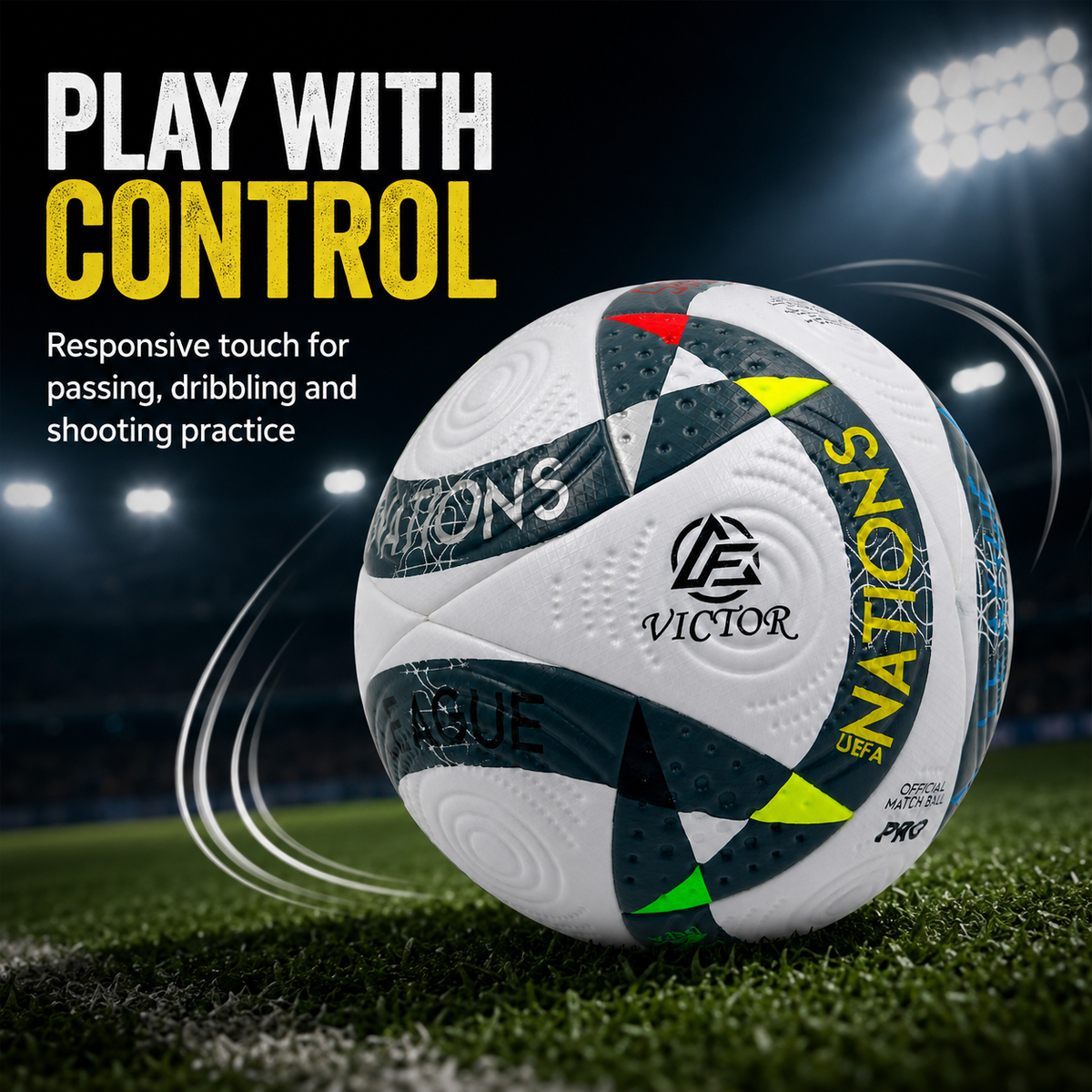 Victor UEFA Grip Football – Size 5