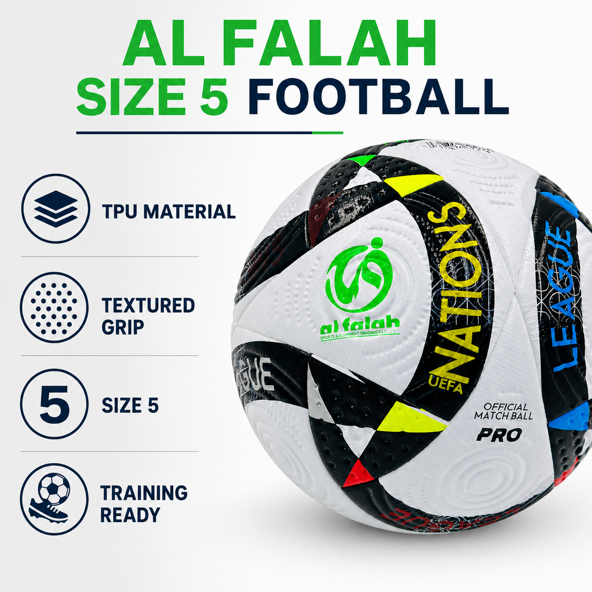 Al Falah UEFA Grip Football – Size 5