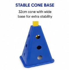 Falah Agility Training Hurdle Set with 100cm Poles & 32cm Cones