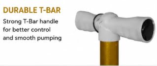 Al falah High Pressure Floor Pump with Ergonomic T-Handle