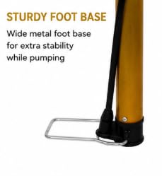 Al falah High Pressure Floor Pump with Ergonomic T-Handle