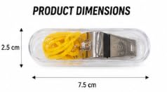 Steel Coach Whistle Set of 10 with Yellow Lanyards & Storage Cases