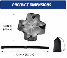 Speed Training Resistance Parachute with Waist Belt & Carry Bag