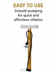 Al falah High Pressure Floor Pump with Ergonomic T-Handle