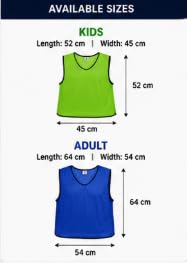 Training Bibs Pack of 12 Single Color Mesh Sports Vests