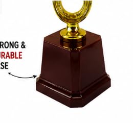 Gold Trophy Cup with Star Design, Pack of 12