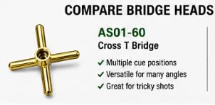 Al Falah AS01-60 Cross T Bridge Head for Snooker & Billiards