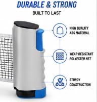 Retractable Table Tennis Net with Adjustable Clamp, Portable