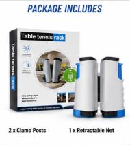 Retractable Table Tennis Net with Adjustable Clamp, Portable