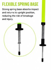 AI Falah PVC Spring Base Pole 150 cm, Neon Green