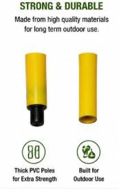 Football Corner Flag Set with PVC Base, 4 High-Visibility Flags