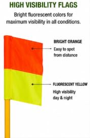 Football Corner Flag Set with PVC Base, 4 High-Visibility Flags