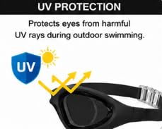 AL FALAH Swimming Goggles for Men & Women, Adult Swim Goggles, Comfortable Anti-Fog Swimming Goggles with Adjustable Strap for Pool, Training & Swimming