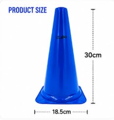 Training Cone Blue 30cm Heavy-Duty PVC Sports Cone Pack of 6